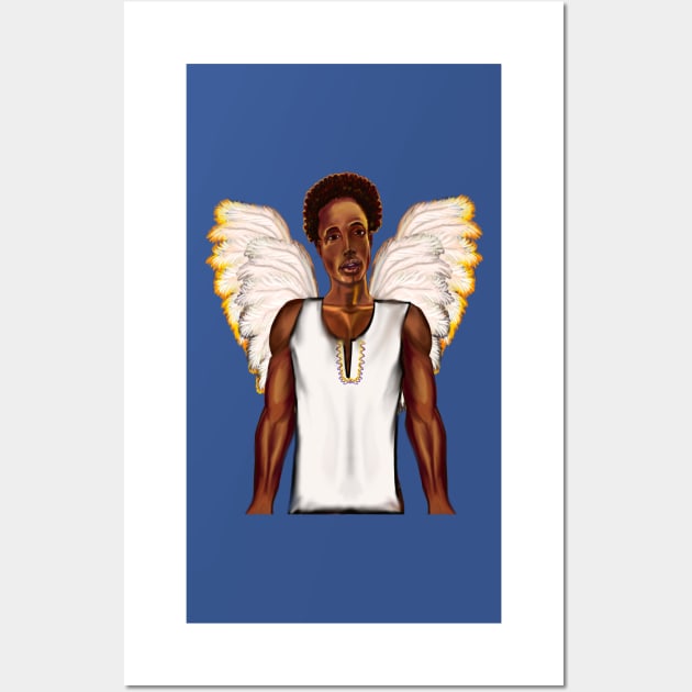 The Best Valentine’s Day Gift ideas 2022, Afro angel - angel with curly Afro hair Wall Art by Artonmytee